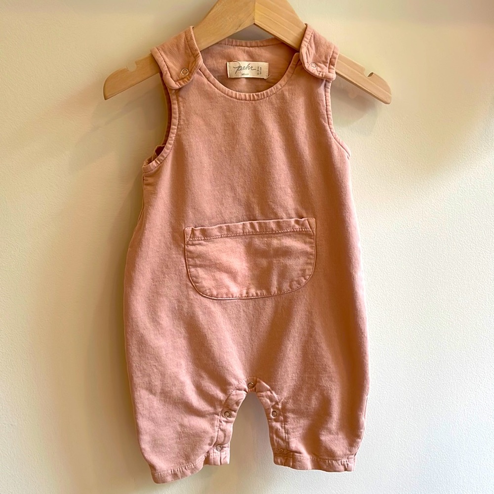 Pehr - Garment Dye Overalls - Soft Peony / 3-6 mos